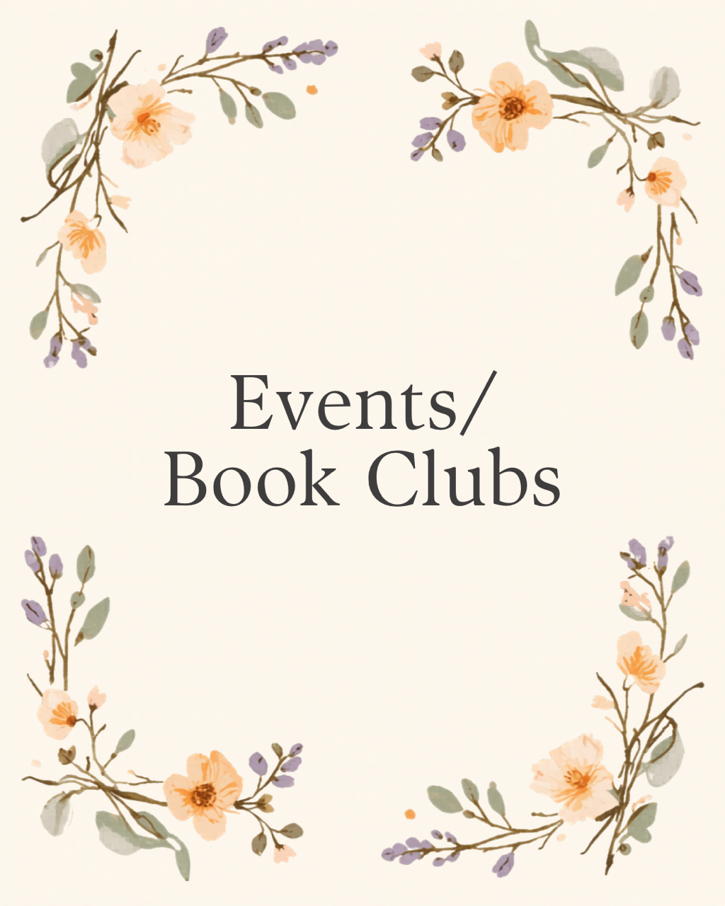 Events/Book Clubs